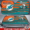 Miami Dolphins Custom Name Camo Car Sunshade