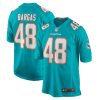 Miami Dolphins Jake Bargas Nike Aqua NFL Game Jersey
