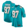Miami Dolphins Jaylen Twyman Nike Aqua NFL Game Jersey