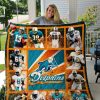 Miami Dolphins Legends Orange Quilt Blanket