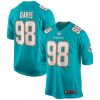 Miami Dolphins Raekwon Davis Nike Aqua NFL Game Jersey