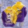 Minnesota Vikings Adam Thielen Purple White Stripes Pullover Hoodie