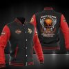 Minnesota Vikings Black Red Harley Davidson Baseball Jacket