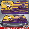 Minnesota Vikings Custom Name American Flag Car Sunshade