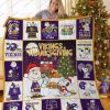 Minnesota Vikings Snoopy Christmas Quilt Blanket