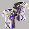 Minnesota Vikings White Purple Camo Polo Shirt
