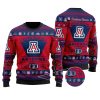 Arizona Wildcats Custom Name Red Blue Ugly Christmas Sweater