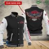 Arkansas Razorbacks Custom Name Black White Baseball Jacket