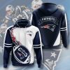 New England Patriots Blue White Fire Pullover Hoodie
