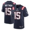 New England Patriots Corliss Waitman Nike Navy NFL Game Jersey