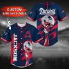 New England Patriots Custom Name Number Navy Red Helmet Baseball Jersey