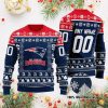 New England Patriots Custom Name Number Red Blue Ugly Sweater V2