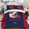 New England Patriots Dark Blue Red Logo Bedding Set