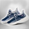 New England Patriots Dark Blue White Curve Reze Sneakers