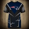 New England Patriots Lightning Black Blue T-Shirt