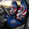 New England Patriots Navy Blue Pattern Car Seat Covers