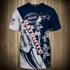 New England Patriots Navy White T-Shirt V5