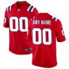 New England Patriots Nike Red Alternate Custom NFL Game Jersey