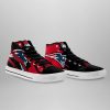 New England Patriots Red Black Scratch High Top Shoes