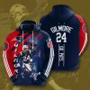 New England Patriots Stephon Gilmore Blue Red Stripes Pullover Hoodie