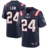 New England Patriots Ty Law Nike Navy NFL Game Jersey