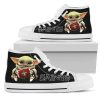 New Orleans Saints Baby Yoda High Top Shoes V2