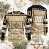 New Orleans Saints Custom Name Number Golden Ruler Sweater