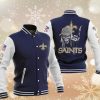 New Orleans Saints Dark Blue Iron Maiden Baseball Jacket