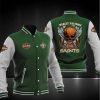 New Orleans Saints Green Grey Davidson Baseball Jacket