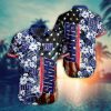 New York Giants America Flag Flowers Hawaiian Shirt
