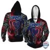 New York Giants Black Red Dragon Zip Up Hoodie