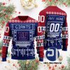 New York Giants Custom Name Number Ugly Christmas Sweater V2