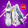 New York Giants Custom Name White Blue Max Soul Shoes