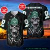 New York Jets Custom Name Number Skull Baseball Jersey