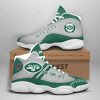 New York Jets Green Grey Air Jordan 13 Shoes
