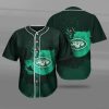 New York Jets Green Skull Baseball Jersey