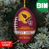 Arizona Cardinals Custom Name EST 1898 Custom Shaped Ornament