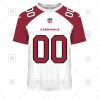 Arizona Cardinals Custom Name Number White Road Jersey T-Shirt