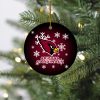 Arizona Cardinals Merry Christmas Round Ornament