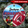 Atlanta Falcons Custom Name Mascot Round Ornament