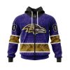 Baltimore Ravens Custom Name Number Native With Samoa Culture Zip Up Hoodie