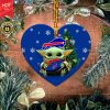 Buffalo Bills Baby Yoda Heart Shaped Ornament