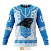 Carolina Panthers Custom Name Number Native Pattern Sweatshirt