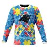 Carolina Panthers Custom Name Number Puzzle Autism Awareness Sweatshirt