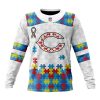 Chicago Bears Custom Name Number Autism Awareness Sweatshirt