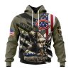 Chicago Bears Custom Name Number Veterans Kneeling Soldier Pullover Hoodie