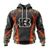 Cincinnati Bengals Custom Name Number Camo Hunting Pullover Hoodie