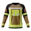 Cincinnati Bengals Custom Name Number Firefighter Uniform Sweatshirt