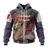 Cincinnati Bengals Custom Name Number Mandalorian And Baby Yoda Zip Up Hoodie