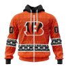 Cincinnati Bengals Custom Name Number Native Concepts Zip Up Hoodie